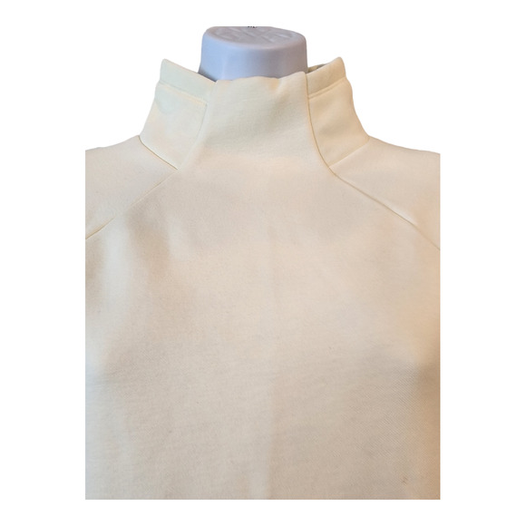 Fabletics Zaylee Eco-Fleece Funnel Neck Top White Women’s Size XS - Picture 3 of 8